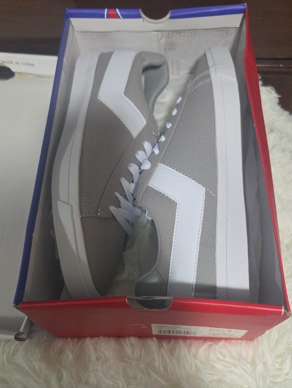 Pony Gray and White Low-Top Canvas Sneakers